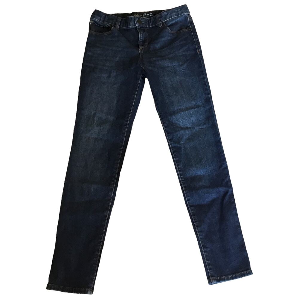 Gap Kids Jeans Dark Wash Adjustable Waist Super Skinny Stretchy Girls Size 12